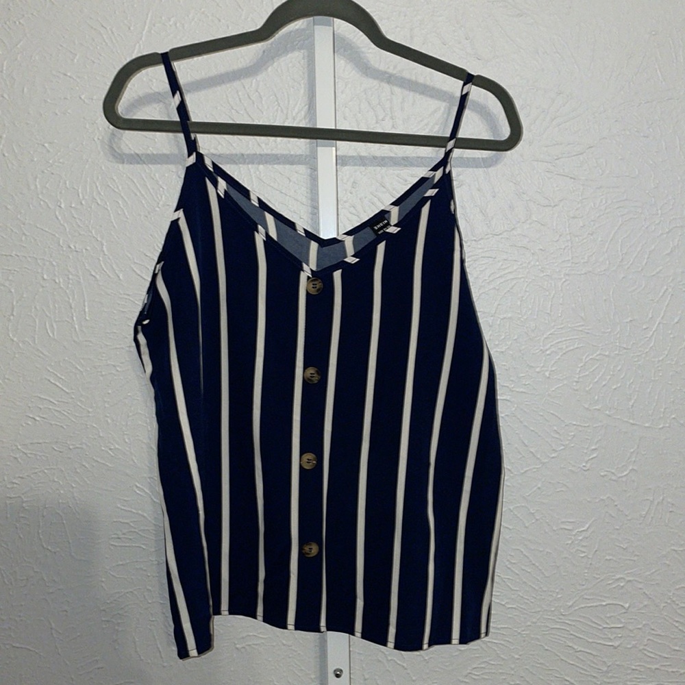Shein Blue and White Stripes Large - Picture 1 of 6